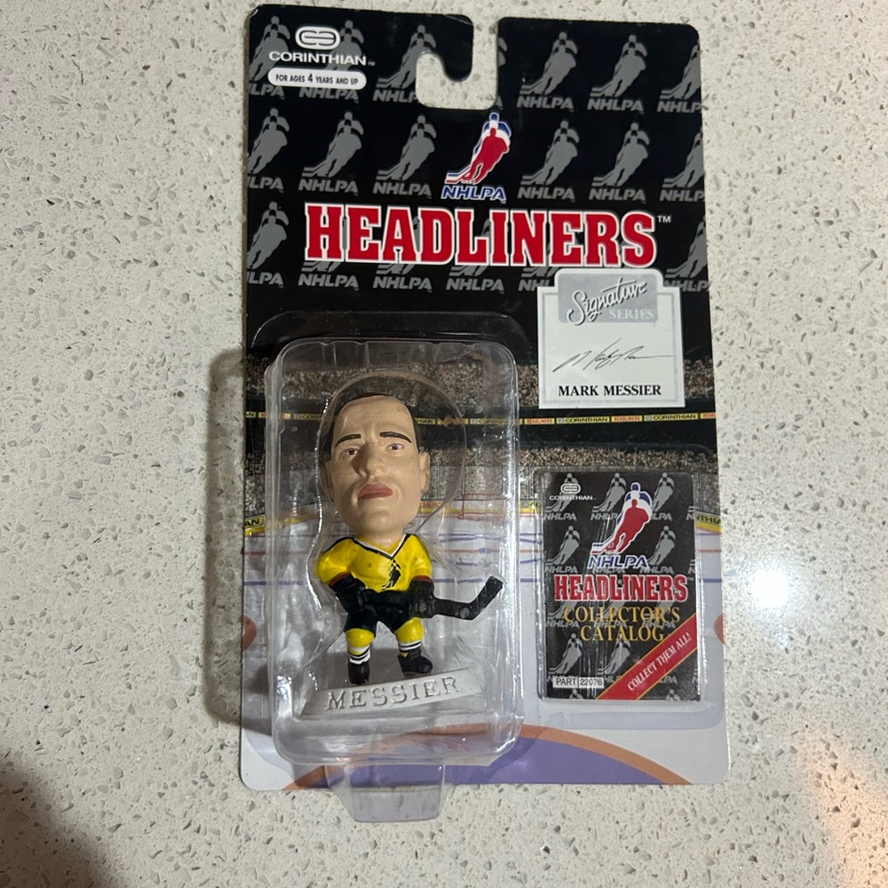 Corinthian Headliners Mark Messier Action Figure - Yellow and Black